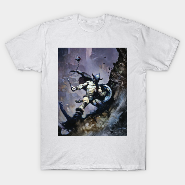 Frank Frazetta Fantastic Art Warrior With Ball And Chain T Shirt Teepublic 